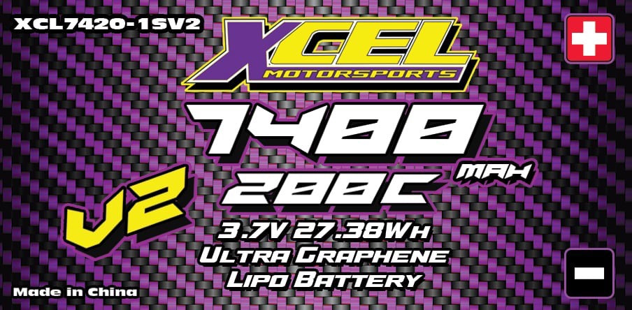 XCEL 1s 7400mah/200C V2 Battery
